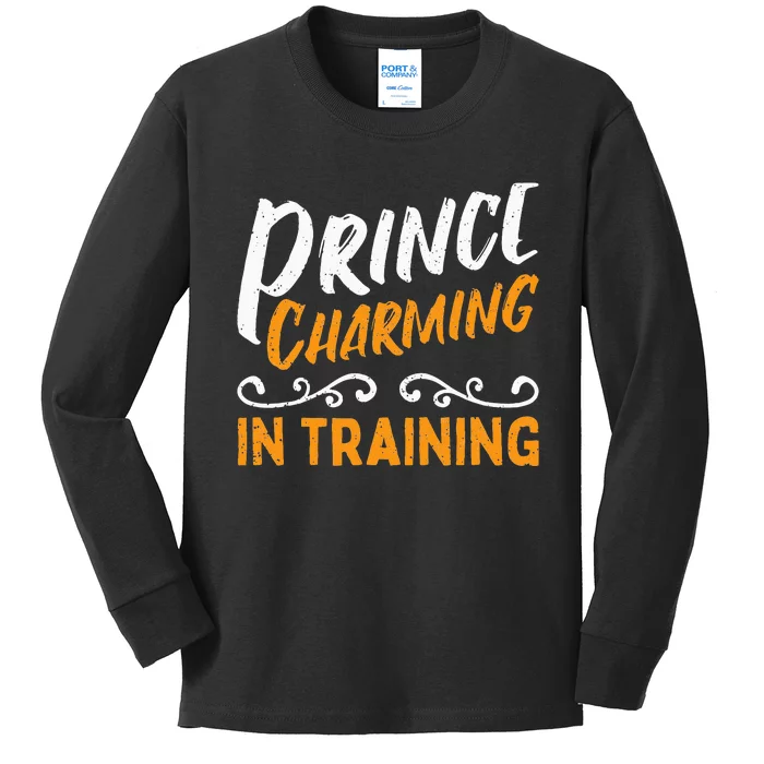 Prince Charming In Training Fairy Tale Hero Kids Long Sleeve Shirt