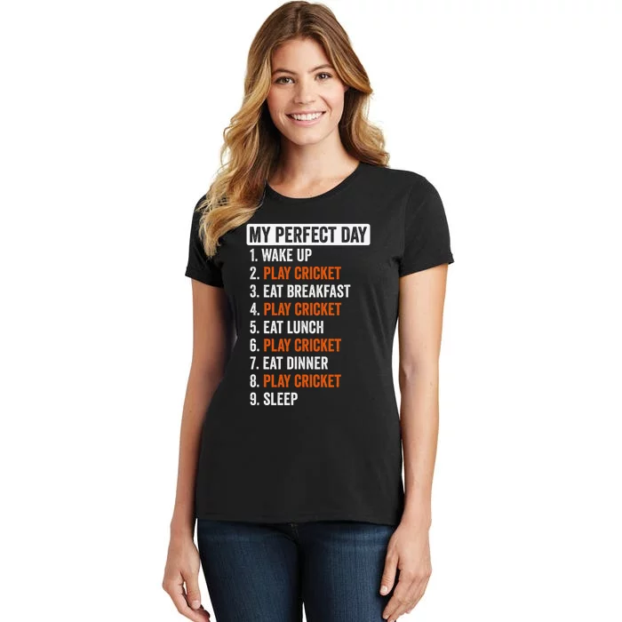 Playing Cricket Is My Therapy Cricketer Cricket Player Women's T-Shirt