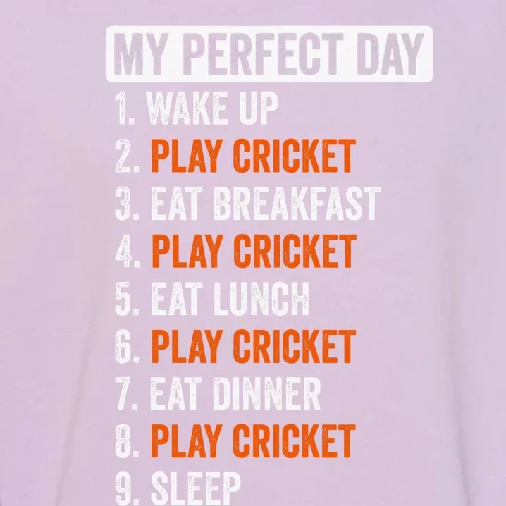 Playing Cricket Is My Therapy Cricketer Cricket Player Garment-Dyed Sweatshirt