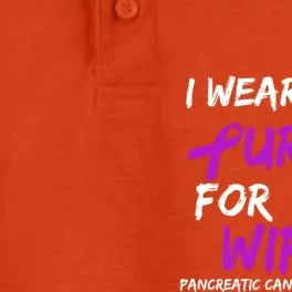 Pancreatic Cancer I Wear Purple For My Wife Ribbon Great Gift Dry Zone Grid Performance Polo