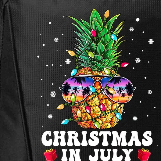 Pineapple Christmas In July Aloha Hawaii Beaches Hawaiian City Backpack