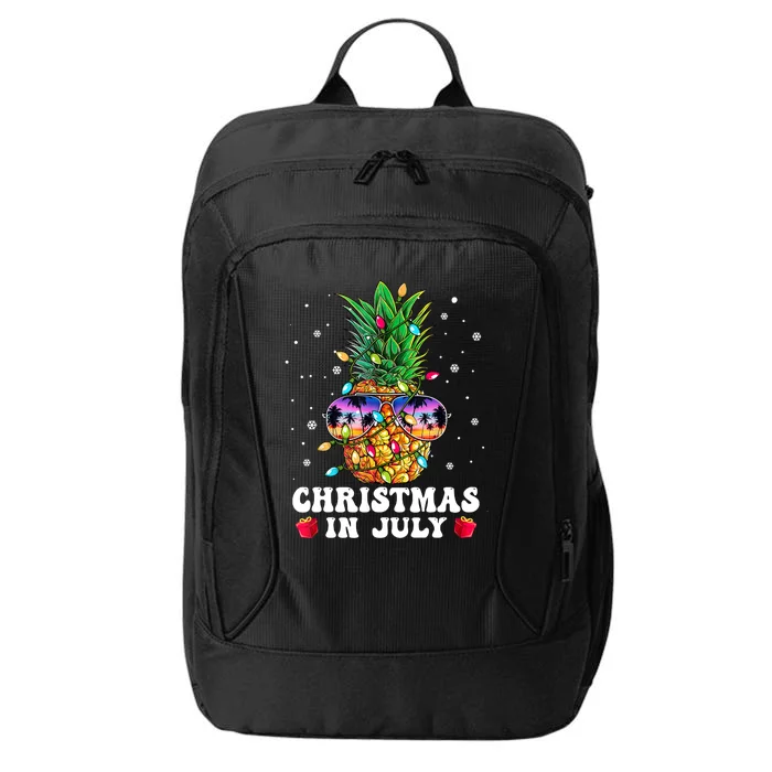 Pineapple Christmas In July Aloha Hawaii Beaches Hawaiian City Backpack