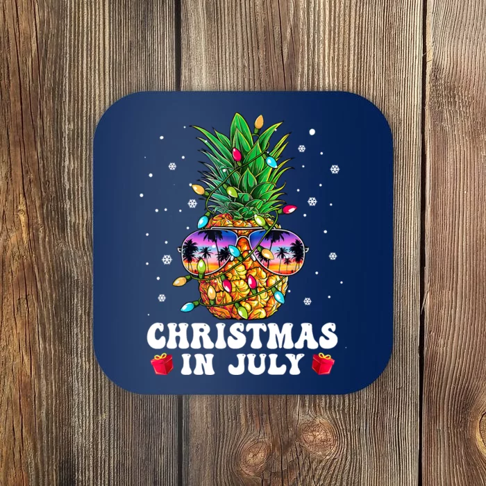 Pineapple Christmas In July Aloha Hawaii Beaches Hawaiian Coaster