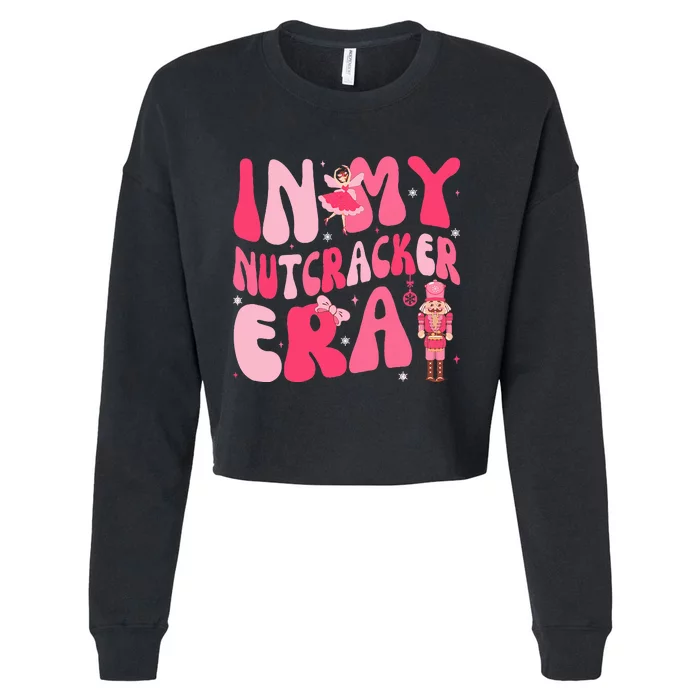 Pink Christmas In My Nutcracker Era Pink Nutcracker Ballet Cropped Pullover Crew