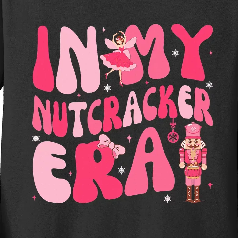 Pink Christmas In My Nutcracker Era Pink Nutcracker Ballet Kids Long Sleeve Shirt