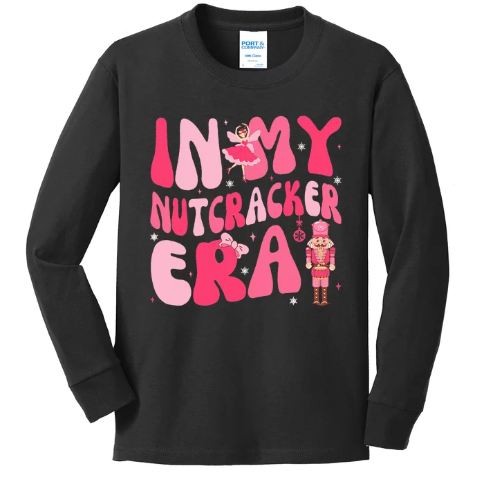 Pink Christmas In My Nutcracker Era Pink Nutcracker Ballet Kids Long Sleeve Shirt