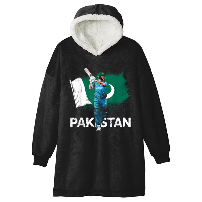 Pakistan Cricket Jersey 2024 Cricket Flag Of Pakistan Hooded Wearable Blanket