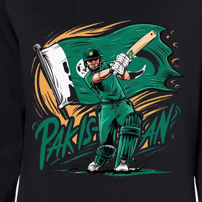 Pakistan Cricket Jersey 2024 Cricket Flag Of Pakistan Womens California Wash Sweatshirt