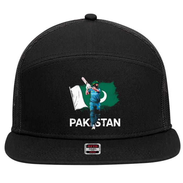 Pakistan Cricket Jersey 2024 Cricket Flag Of Pakistan 7 Panel Mesh Trucker Snapback Hat