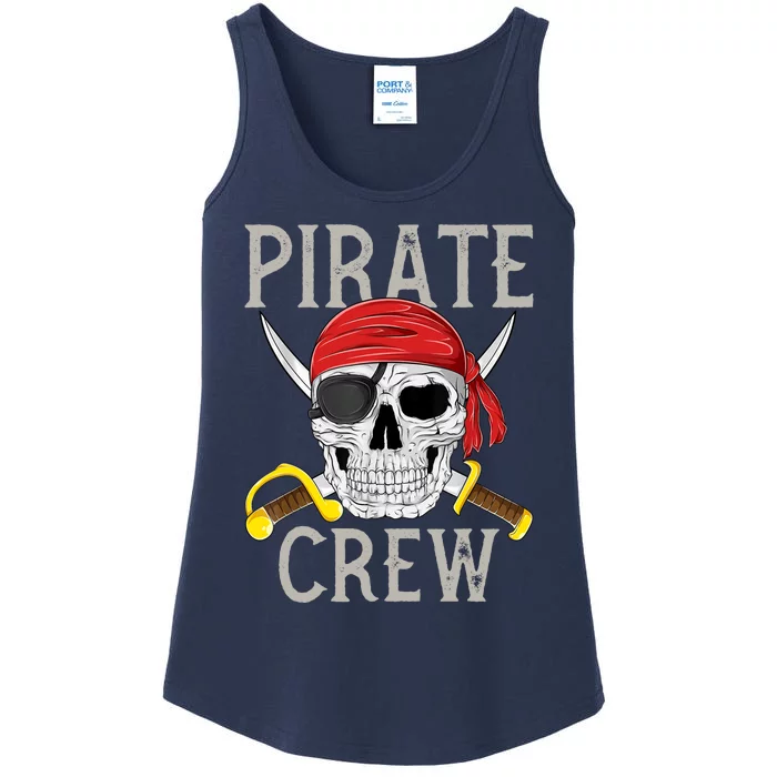 Pirate Crew Jolly Roger Flag Skull Family Matching Pirates Ladies Essential Tank