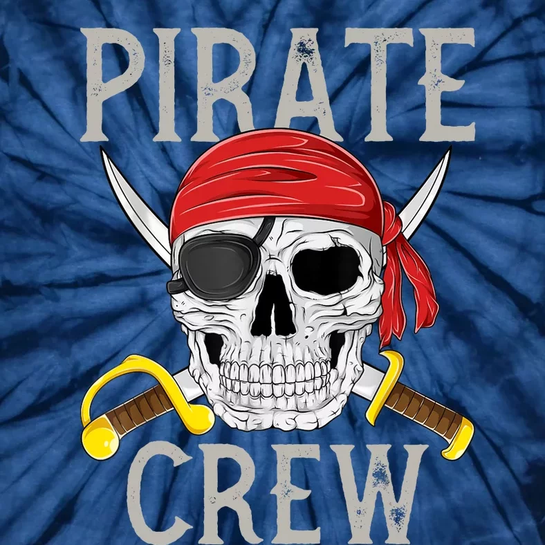 Pirate Crew Jolly Roger Flag Skull Family Matching Pirates Tie-Dye T-Shirt