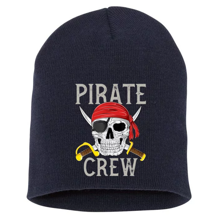 Pirate Crew Jolly Roger Flag Skull Family Matching Pirates Short Acrylic Beanie