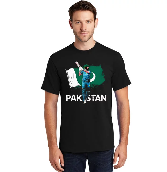 Pakistan Cricket Jersey 2024 Cricket Flag Of Pakistan Tall T-Shirt