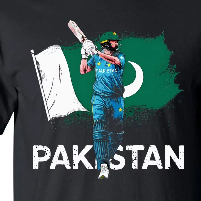 Pakistan Cricket Jersey 2024 Cricket Flag Of Pakistan Tall T-Shirt