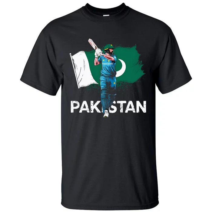 Pakistan Cricket Jersey 2024 Cricket Flag Of Pakistan Tall T-Shirt