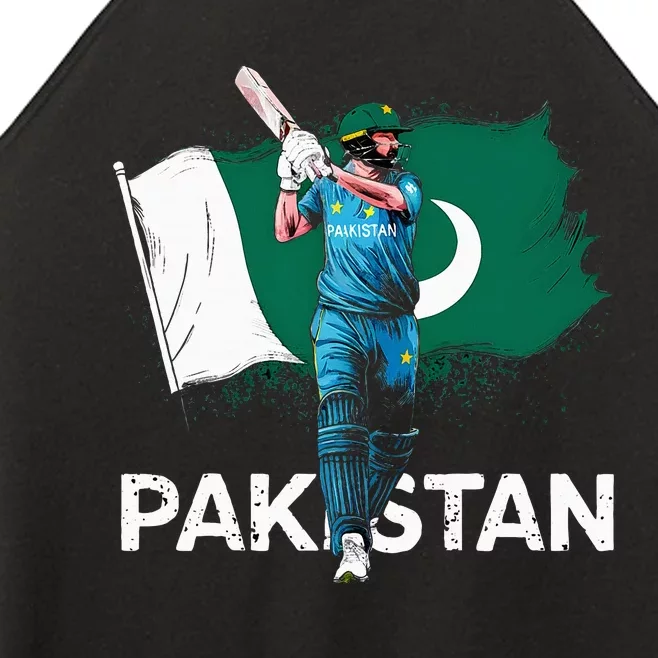 Pakistan Cricket Jersey 2024 Cricket Flag Of Pakistan Women’s Perfect Tri Rocker Tank