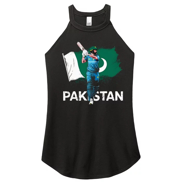 Pakistan Cricket Jersey 2024 Cricket Flag Of Pakistan Women’s Perfect Tri Rocker Tank