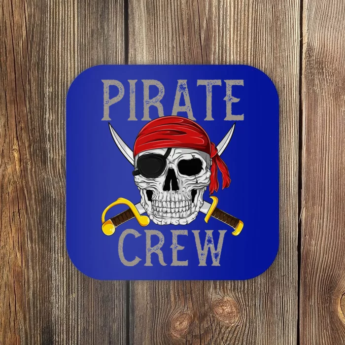 Pirate Crew Jolly Roger Flag Skull Family Matching Pirates Coaster