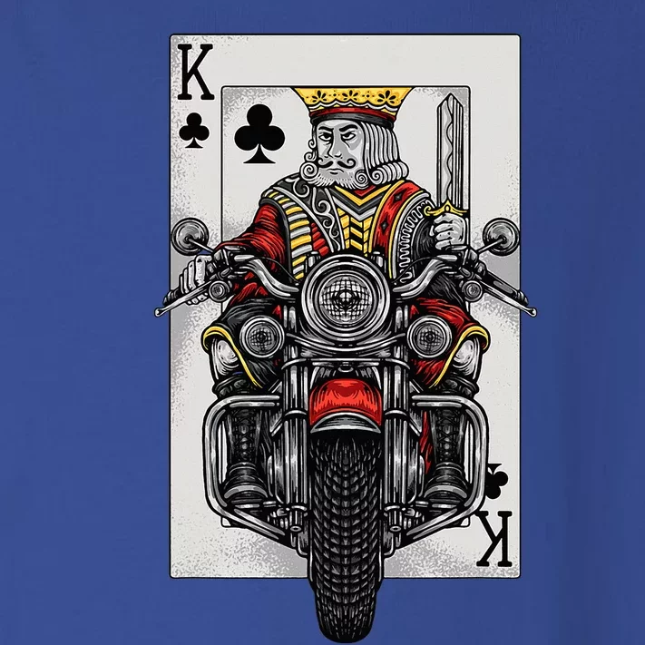 Playing Card King Riding A Road Motorcycle Toddler Long Sleeve Shirt