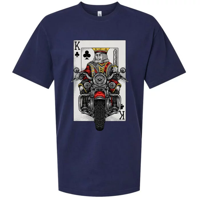 Playing Card King Riding A Road Motorcycle Sueded Cloud Jersey T-Shirt