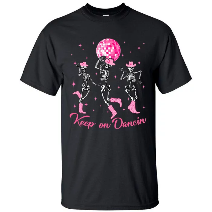 Pony Club Keep On Dancing Skeleton Cowgirl P.I.N.K Western Tall T-Shirt