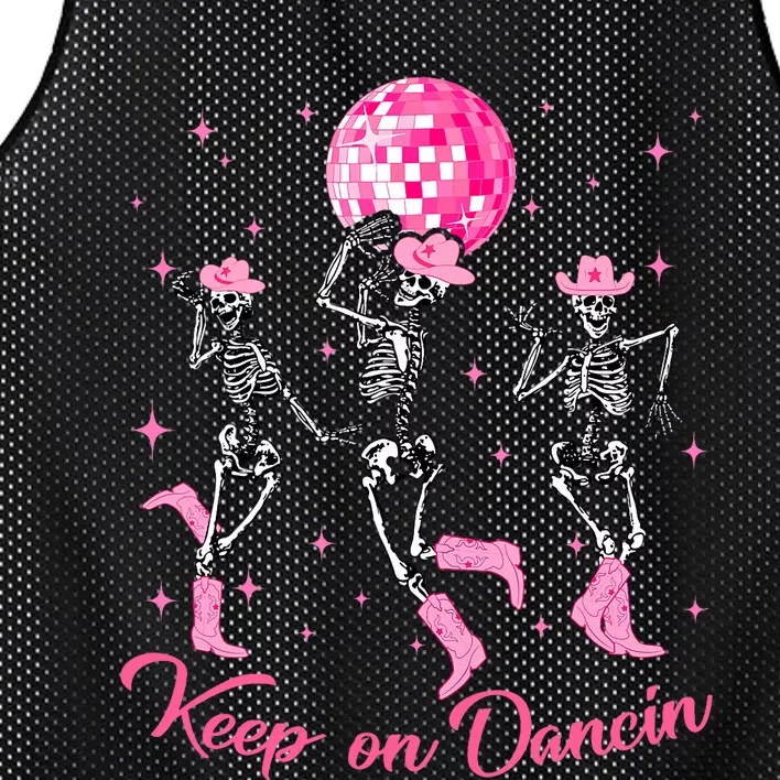 Pony Club Keep On Dancing Skeleton Cowgirl P.I.N.K Western Mesh Reversible Basketball Jersey Tank