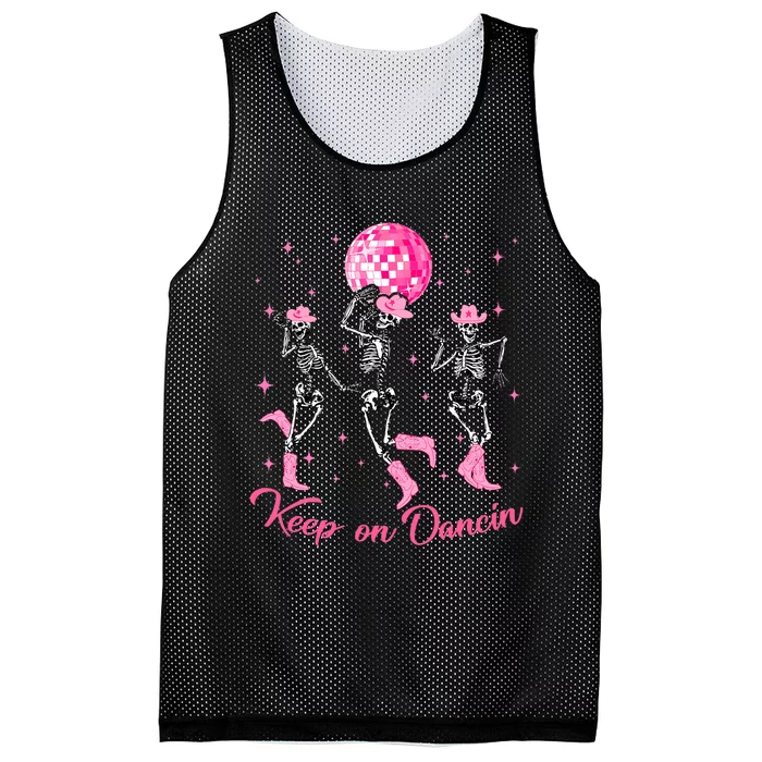 Pony Club Keep On Dancing Skeleton Cowgirl P.I.N.K Western Mesh Reversible Basketball Jersey Tank