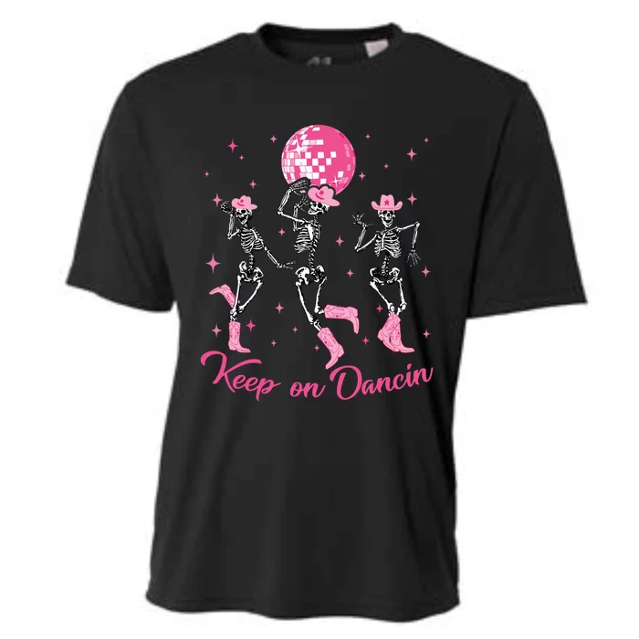 Pony Club Keep On Dancing Skeleton Cowgirl Cooling Performance Crew T-Shirt