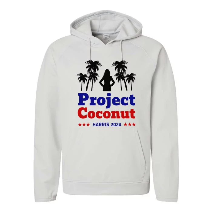 Project Coconut Kamala Harris 2024 Change Breaking Barriers Performance Fleece Hoodie