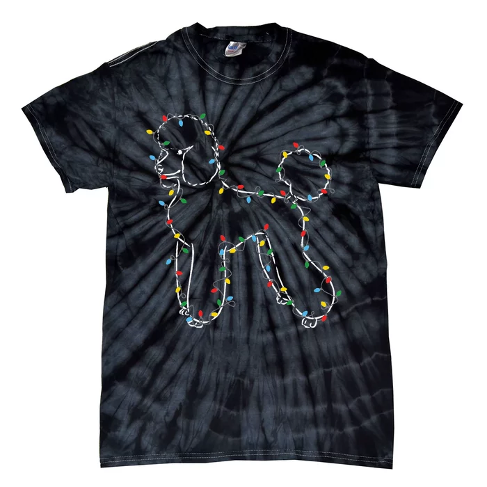 Poodle Christmas Lights Poodle Dog Lover Ugly Sweater Xmas Tie-Dye T-Shirt