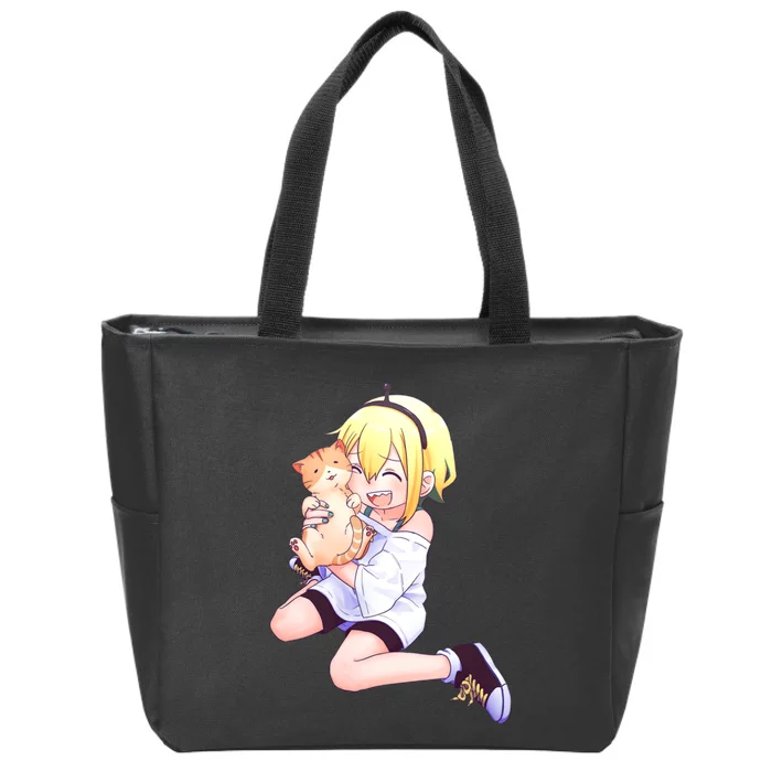 Pikamee Cat Love Zip Tote Bag