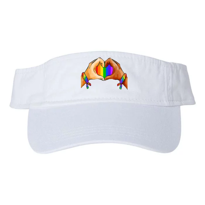 Pride Clothing Lgbt Rainbow Flag Heart Pride Month Valucap Bio-Washed Visor