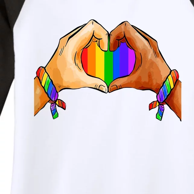 Pride Clothing Lgbt Rainbow Flag Heart Pride Month Women's Tri-Blend 3/4-Sleeve Raglan Shirt