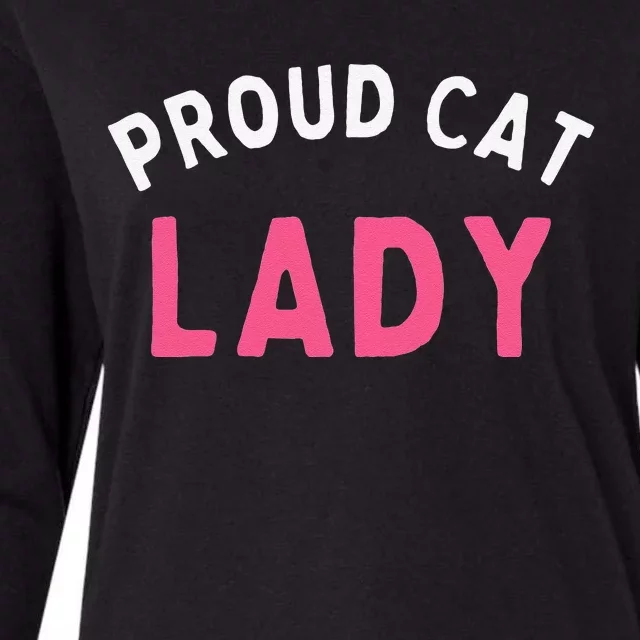 Proud Cat Lady Womens Cotton Relaxed Long Sleeve T-Shirt