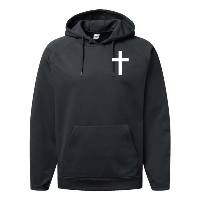 Pocket Cross Logo Performance Fleece Hoodie