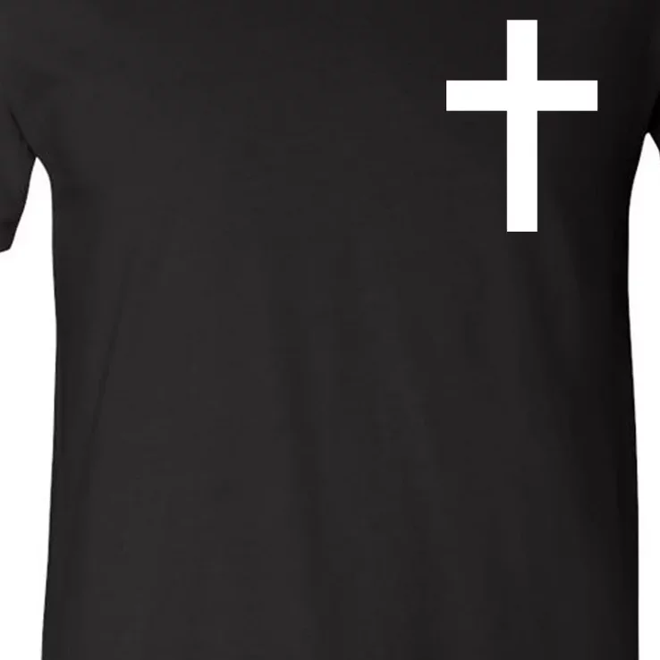 Pocket Cross Logo V-Neck T-Shirt