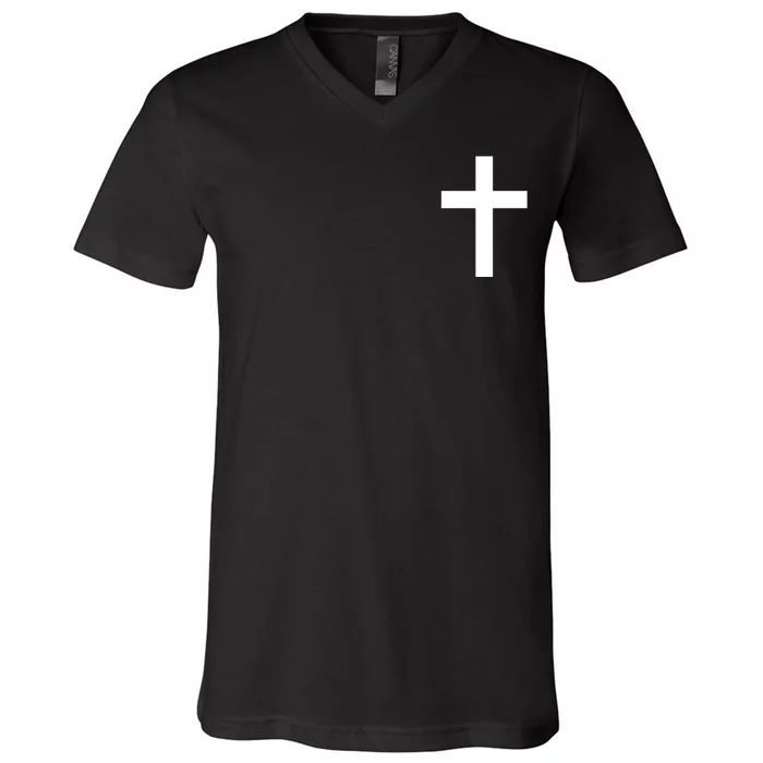 Pocket Cross Logo V-Neck T-Shirt