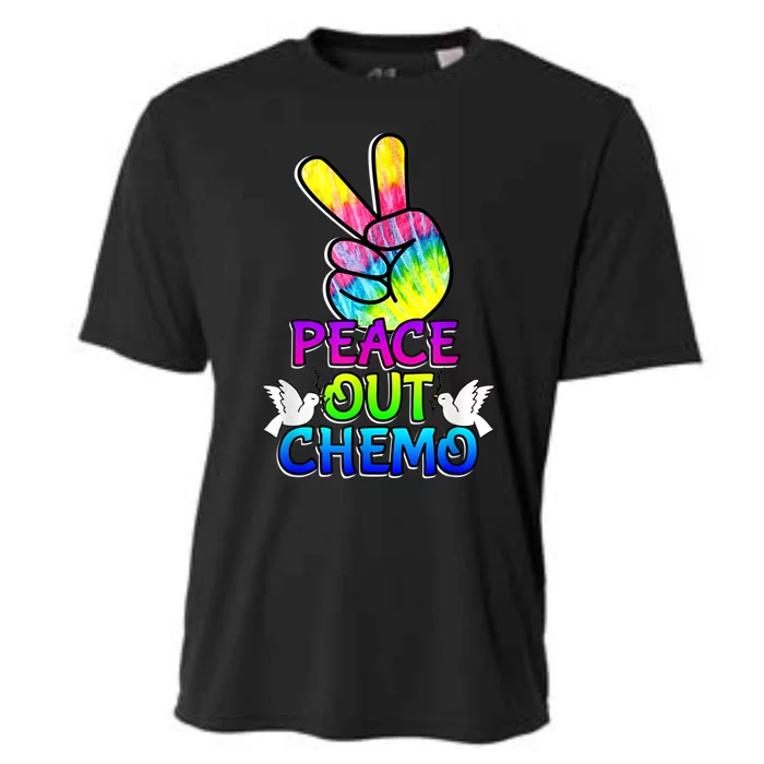 PeaceOut Chemo Last Day Of Chemo End Chemotherapy Cancer Cooling Performance Crew T-Shirt