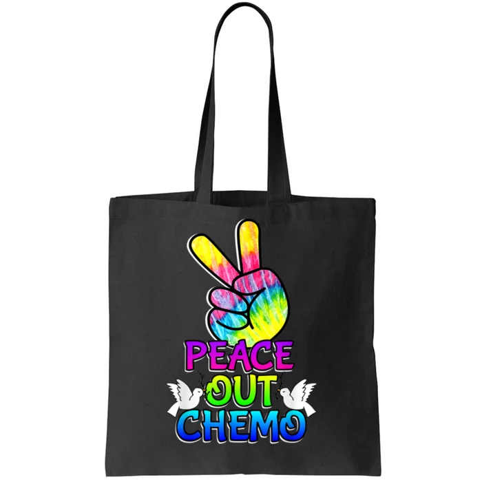 PeaceOut Chemo Last Day Of Chemo End Chemotherapy Cancer Tote Bag