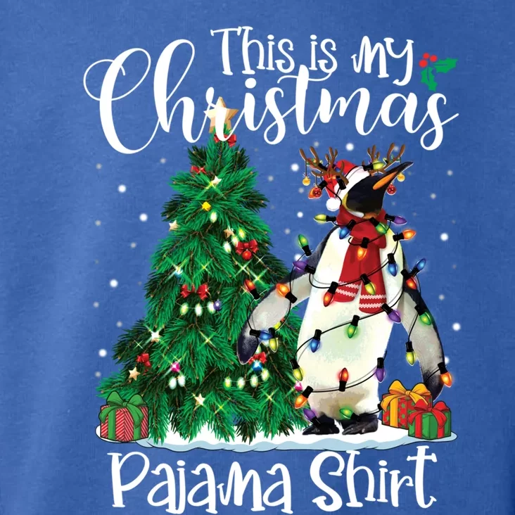 Penguin Christmas Lights Funny Pajama Penguin Lover Xmas Cool Gift Toddler Hoodie