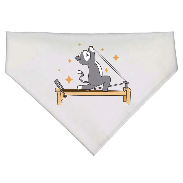 Pilates Cat Lover Funny USA-Made Doggie Bandana