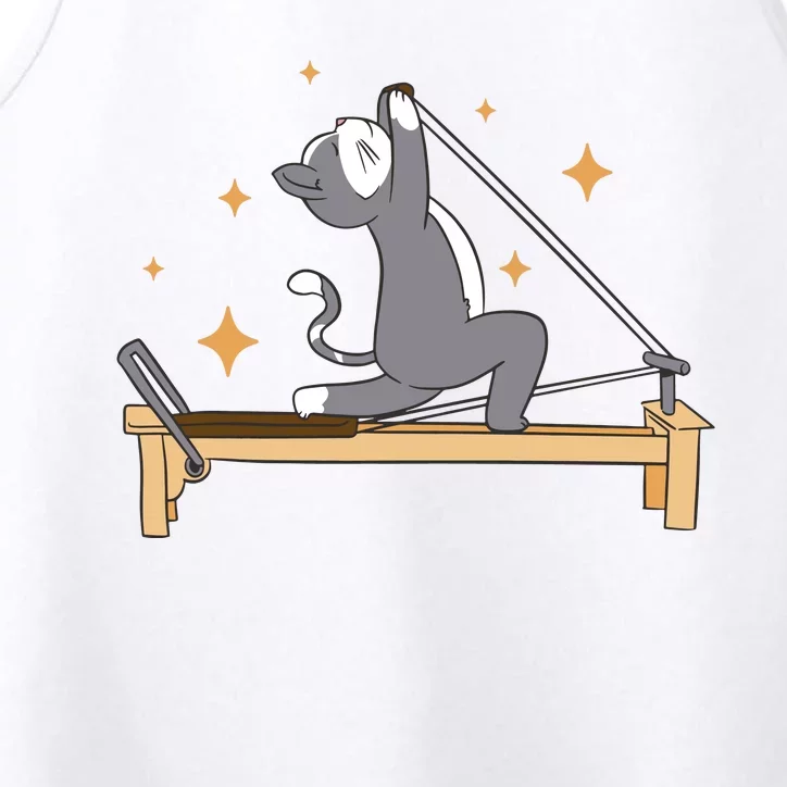 Pilates Cat Lover Funny Performance Tank