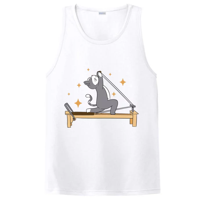 Pilates Cat Lover Funny Performance Tank