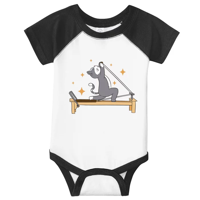 Pilates Cat Lover Funny Infant Baby Jersey Bodysuit