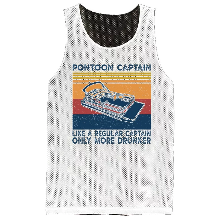 Pontoon Captain Like A Regular Captain Boat Mesh Reversible Basketball Jersey Tank