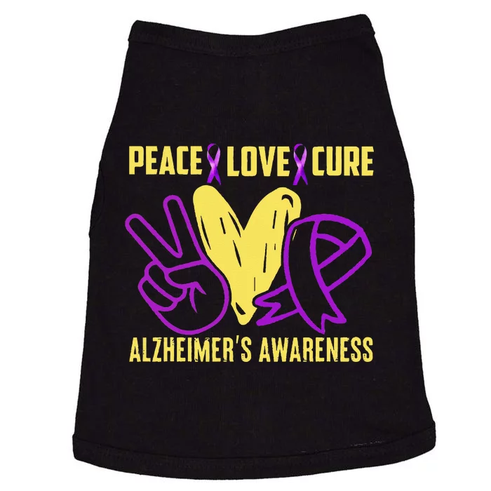 Peace Cure Love Alzheimer´s Awareness Doggie Tank