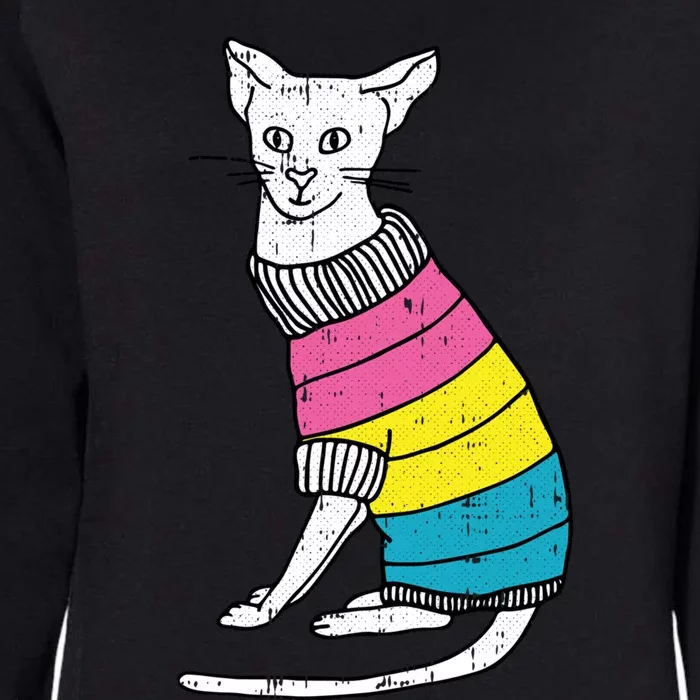 Pansexual Cat Lgbtq Pride Cute Kitten Kitty Proud Ally Gift Womens California Wash Sweatshirt