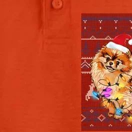 Pomeranian Christmas Lights Ugly Sweater Pomeranian Lover Gift Dry Zone Grid Performance Polo