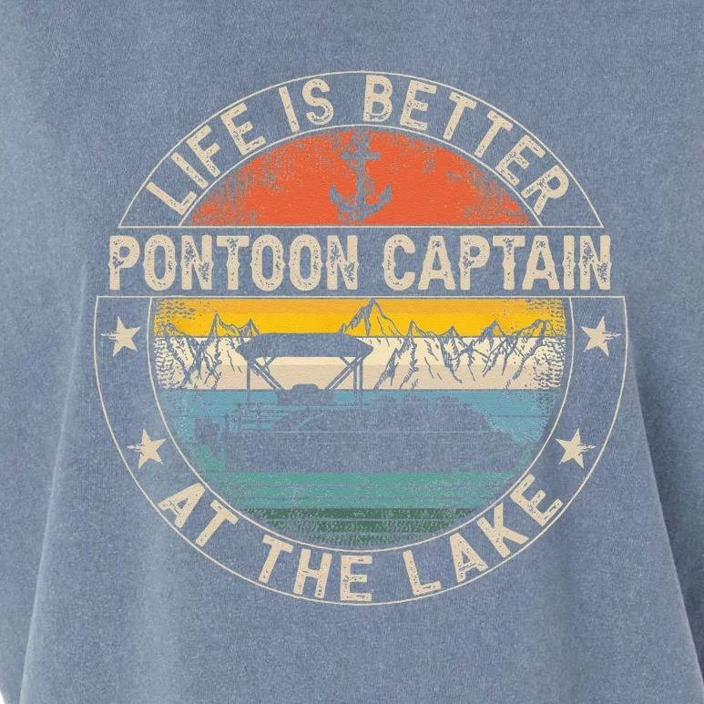 Pontoon Captain Life Is Better At The Lake Garment-Dyed Women's Muscle Tee