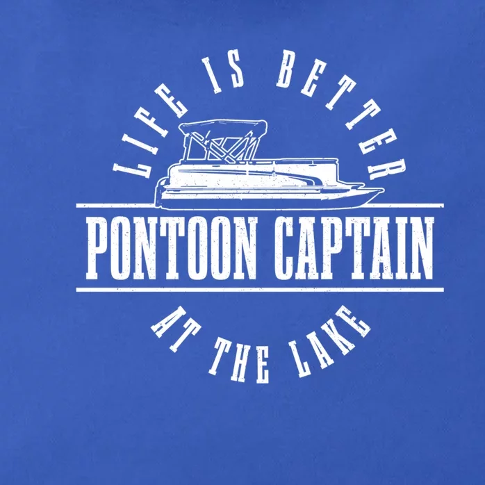 Pontoon Captain Life Is Better At The Lake Pontooning Boat Gift Zip Tote Bag